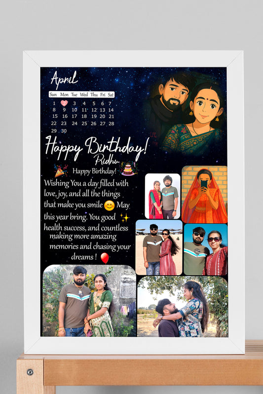 Personalized Birthday Photo Frame - Style VIII