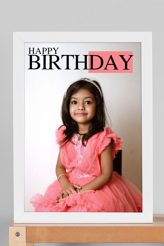 Personalized Birthday Photo Frame - Style IX