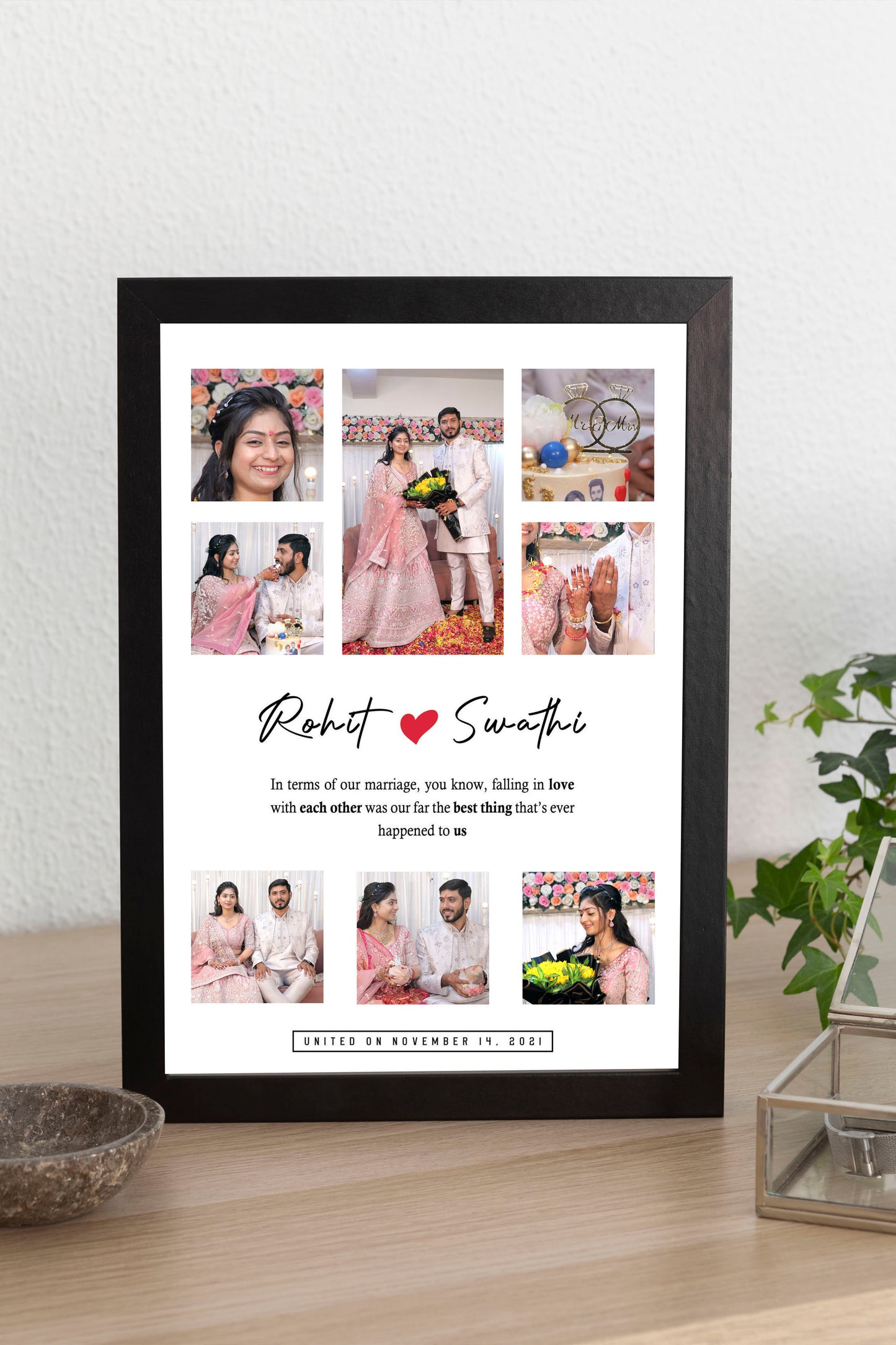 Personalized Photo Frame for Couples - Style XII