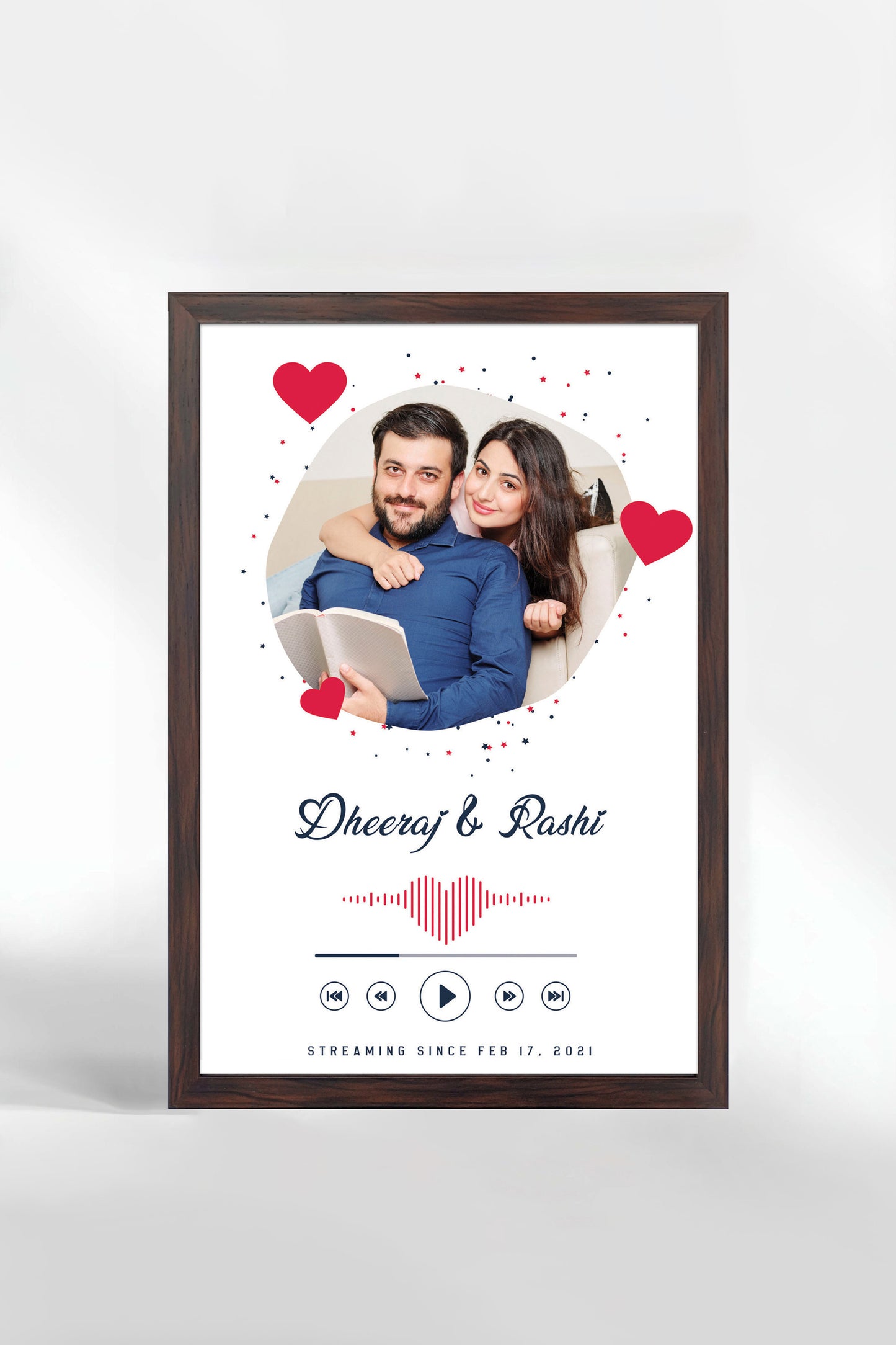 Personalized Photo Frame for Couples - Style XI