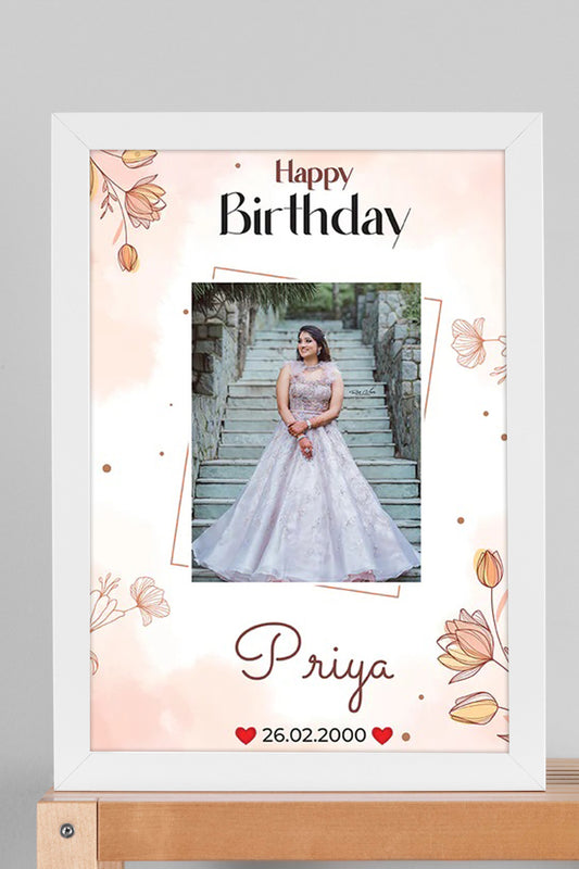 Personalized Birthday Photo Frame - Style XII
